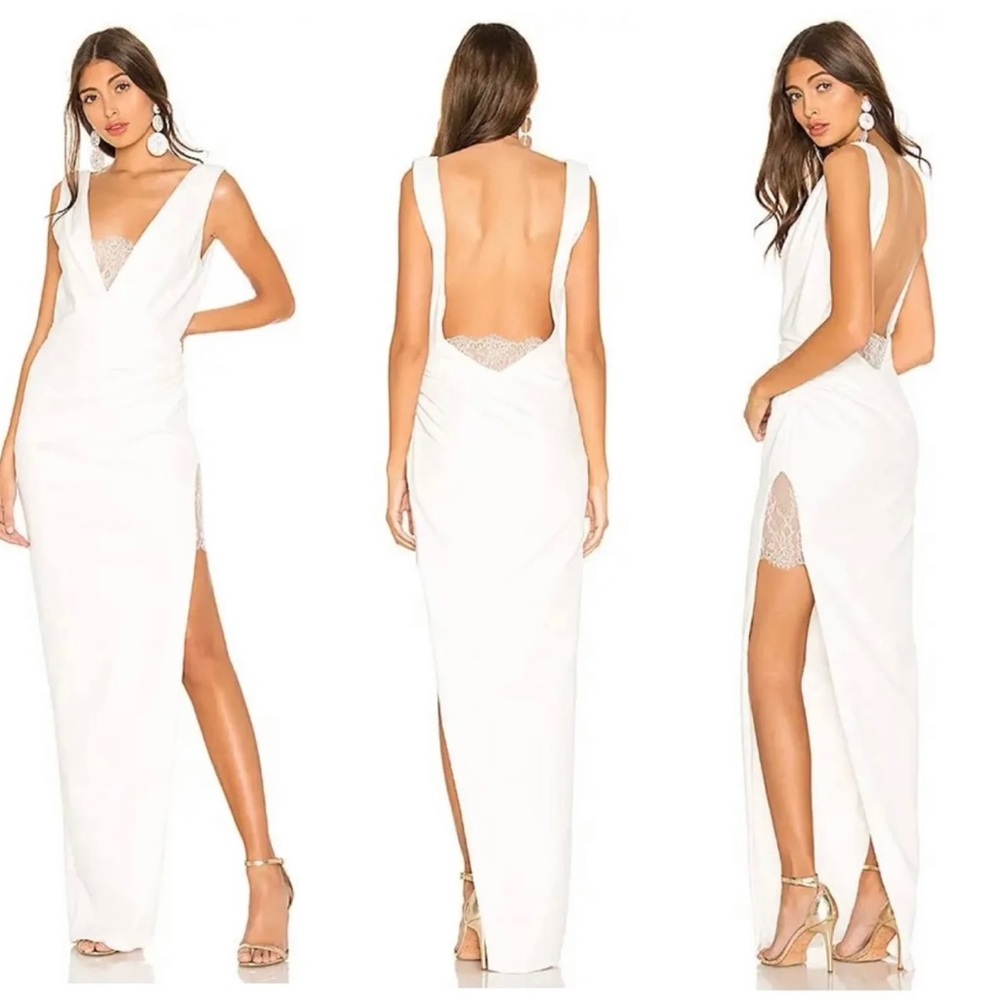 Katie May Ivory Backless Dress